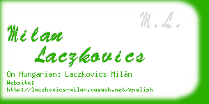 milan laczkovics business card