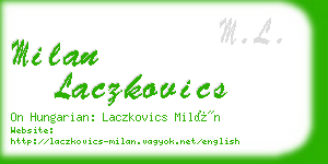 milan laczkovics business card